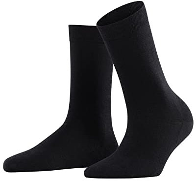 FALKE dam Strumpor Softmerino W So ull bomull enfärgat 1 par, Svart Black 3009, 39-40