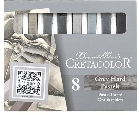 CRETACOLOR 485 08 – gråkritor 7 x 7, 8 färger