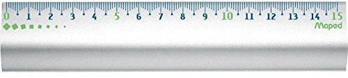 MAPED Regle anti derapante aluminium anodise 15cm