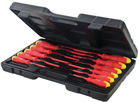 Silverline - Destornilladores aislados con mango engomado, 11 pzas (918535)