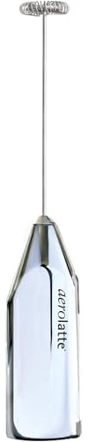 Aerolatte Steam-Free Milk Frother, Polished-Chrome Finish,18/8 Stainless Steel Whisk, BPA-Free Plastic Housing, Batteries Include