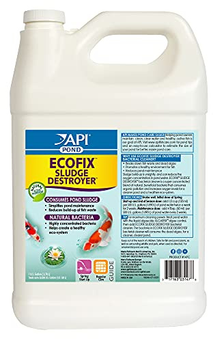API POND ECOFIX SLUDGE DESTROYER Pond Water Clarifier and Sludge Remover Treatment 1-Gallon Bottle