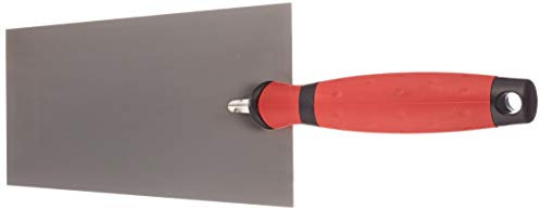 Connex COX781126 Maurerkelle, eckige Form, S-Hals, rostfrei, 2-Komponenten-Griff, 160 mm, Rot