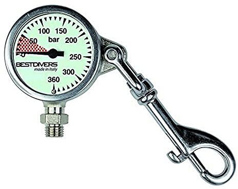 Best Divers Ab0778 Manometro Sub, Ottone Cromato, 5.2 x 2.5 cm