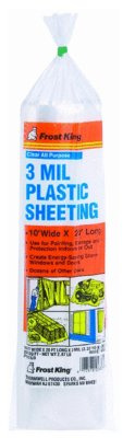 Frost King P1020/3 Polyethylene Sheeting, 10' x 20' x 3 mil., Clear