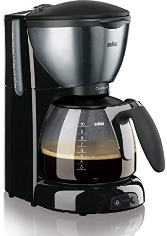 Braun KF 570/1 Libera installazione Semi-automatica Macchina da caffè con filtro 10tazze Nero, Acciaio inossidabile macchina per caffè
