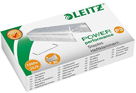 4er Pack Leitz 55700000 Heftklammer (24/6 mm) 4000 Stück verzinkt
