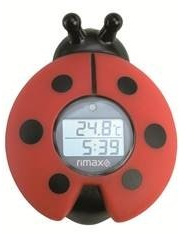 TERMOMETRO BAÑO BEBES RIMAX RB321 BABY CARE / TIMER / ROJO Y NEGRO