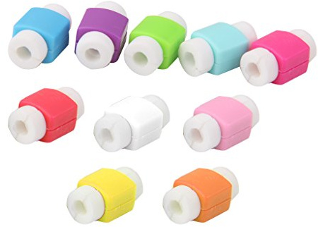 Mnixy 10x Cubiertas Protectores de Cable Ahorro de Cargador USB para iPhone iPad Charger Cord