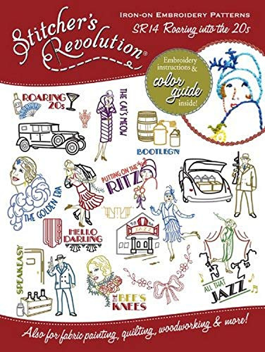 Stitcher's Revolution Iron-On Transfer Pattern for Embroidery, Roaring 20's