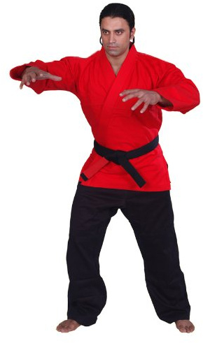 Woldorf USA BJJ Kimono Jiu Jitsu Judo Gi Student Red Color Kids 1 NO Logo Martial Arts, Fighting Uniform, Training Uniforms, Pre-Shrunk, Ultra Light Weight Uniforms