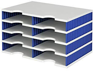 styro® Sortierstation styrodoc Standard, DIN C4, Polystyrol, Grundeinheit grau/blau 8