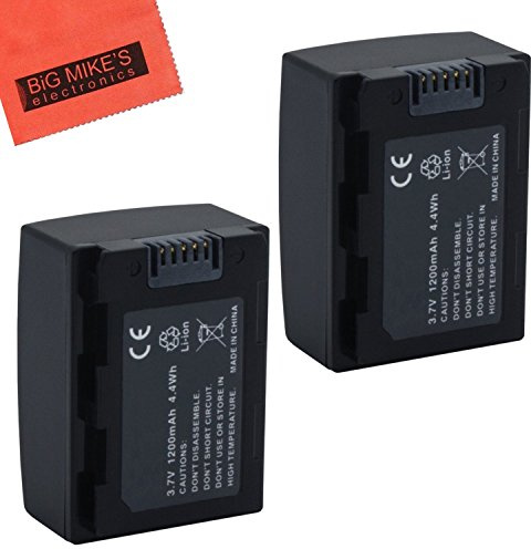 2-Pack of Replacement IA-BP105R Batteries for Samsung HMX-F80, HMX-F80BN, HMX-F80SN, HMX-F90, HMX-F90BN, HMX-F90WN, HMX-F800, HMX-F900, HMX-F900WN, SMX-F50, SMX-F50BN, SMX-F53, SMX-F54, SMX-F500, SMX-F501, SMX-F530, SMX-F70, SMX-F700, HMX-H300, HMX-H300BN, HMX-H303, HMX-H304, HMX-H305, HMX-H320 Camcorder