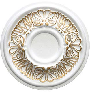 MARBET DESIGN Stuckaturrosett R-17, Ø 28 cm, EPS frigolit, takrosett, dekorativt element, stuckatur (guld) dekorativ konstruktion, vägg, takstuck, väggstuck rund