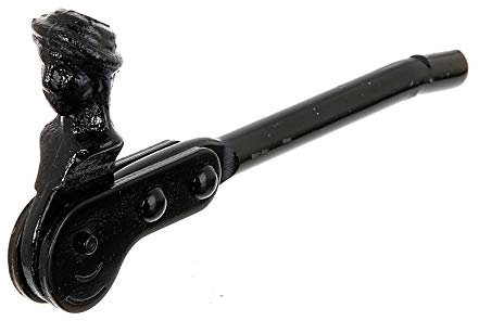 Alberts 307714 Arrêt de volet tête bergère | à visser ou à sceller | laqué noir | 128,5 mm