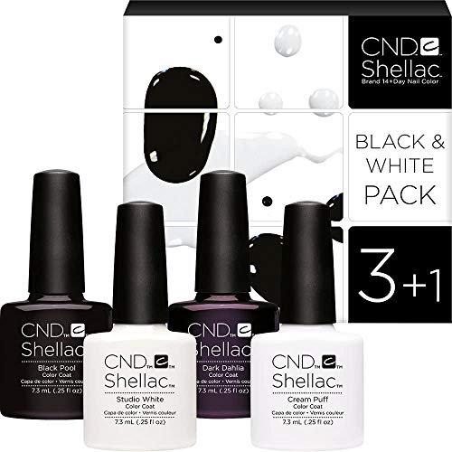 CND Shellac Colour Set – Black & White Pack – 4 Colours for the Price of 3