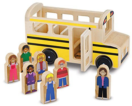 Melissa & Doug School Bus Wooden Play Set with 7 Play Figures