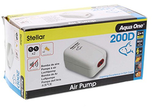 Aqua One Stella 200L/Hour Duel Outlet Stella Air Pump for Aquarium