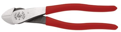 Klein Tools D238-8 Pliers, Made in USA, Diagonal Cutting Pliers with Angled Head, Short Jaws and High-Leverage Design, 8-Inch