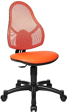 Topstar Open Art Junior, Schreibtischstuhl für Kinder und Jugendliche, Bezugsstoff, orange