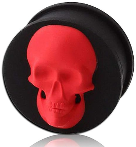MoDTanOiz 9/16 inch Gauge Gauges 14mm Ear Plugs Plug Weight Flesh Tunnels Tunnel Streching Ears Double Single Flare Steel Stone Wood Earrings Silicone Men Women Black 9/16 14mm