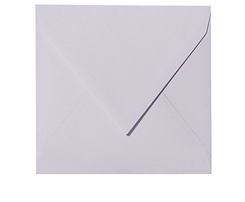 Paper24 25 Briefumschläge quadratisch 155x155 mm, 120 g/qm, Umschläge 155x155 mm in Lila-Blau
