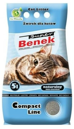 Super Benek Litière pour Chat en Argile bentonite Ultra agglomérante 5 litres
