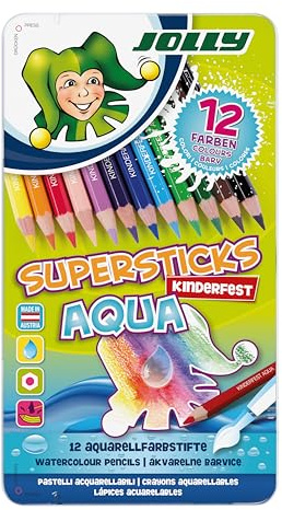 Jolly – Supersticks Aqua akvarellpennor 12 färger aqua