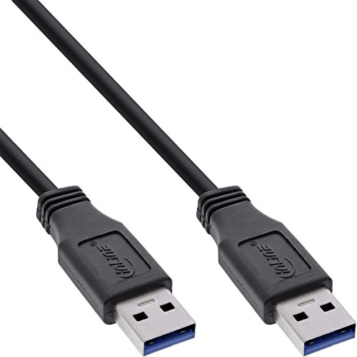 InLine 35210 USB 3.0 Kabel, A an A, schwarz, 1m