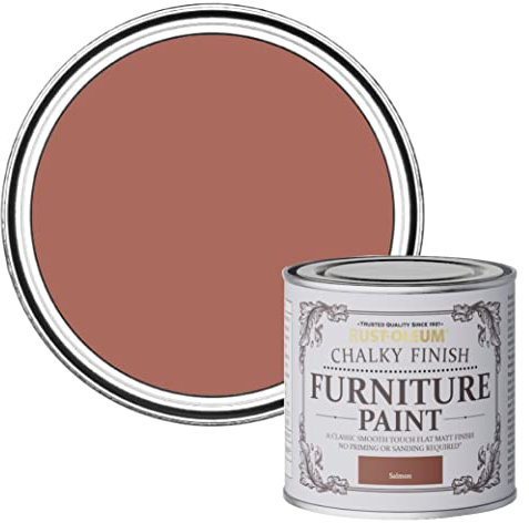 Rust-Oleum weiß Möbel- und Sockelleistenfarbe Kreidefarbe - Lachsrosa 750ml
