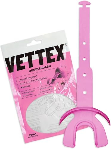 Vettex DoubleGuard Mouth Guard with Lip Protection, Pink