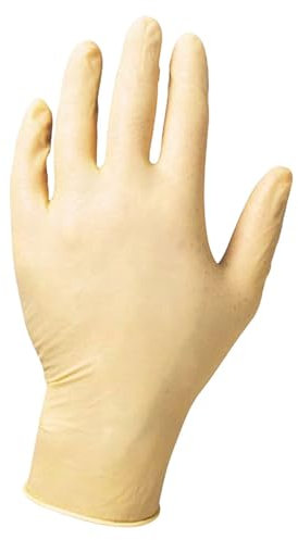 Dönges Latex-Einmalhandschuh, L, gepudert (Einweghandschuhe Untersuchungshandschuhe Latex-Einmalhandschuhe Latex Puder Einmalhandschuh Einmalhandschuhe Einweghandschuh) (Pack à 100 Stück)