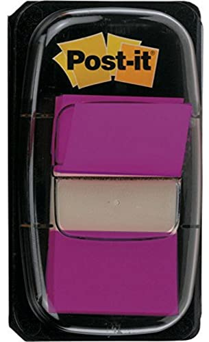 3M Post-it 25mm Index Flags with 12 Dispensers Each with 50 Flags - Purple