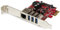 StarTech.com 3 Port PCI Express USB 3.0 Karte mit Gigabit Ethernet - 3-fach PCIe USB Schnittstellenkarte mit GbE Anschluss