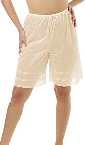 Underworks Snip-A-Length Pettipants Culotte Slip Bloomers Split Skirt 2X-Large-Beige