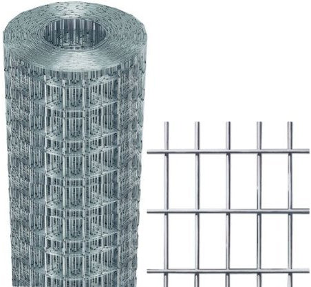 Rete Recinzione Elettrosaldata Zincata Margherita 50X75 mm H:100 cm Rotolo 25 mt