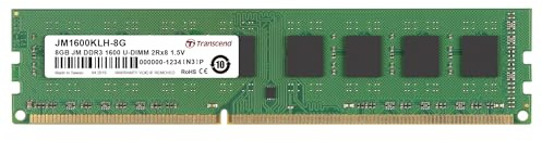 Transcend JM1600KLH-8G arbetsminne 8 GB (1600MHz, PC3-10667, CL11, 1x 8GB) DDR3-RAM