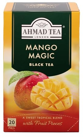 Ahmad Tea Mango Fruit Black Tea | Black Tea - 6 x 20 Teabag Sachets