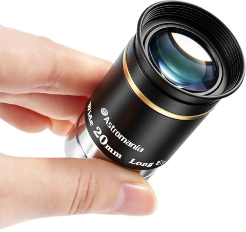 Astromania Oculaire de télescope 3,2 cm HD entièrement Multi-revêtement, oculaire Ultra Grand Angle de 66 degrés pour télescope d'astronomie, Grand Angle HD 20 mm