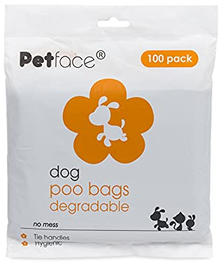 Petface No Mess Degradable Poop Bags With Tie Handles (Pack of 100)