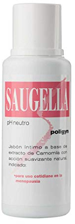Saugella Poligyn Gel Íntimo para Mujeres en Menopausia - Limpieza Delicada y Alivio de Sequedad Vulvar, Respeta el pH y Protege la Piel Sensible - 250 ml