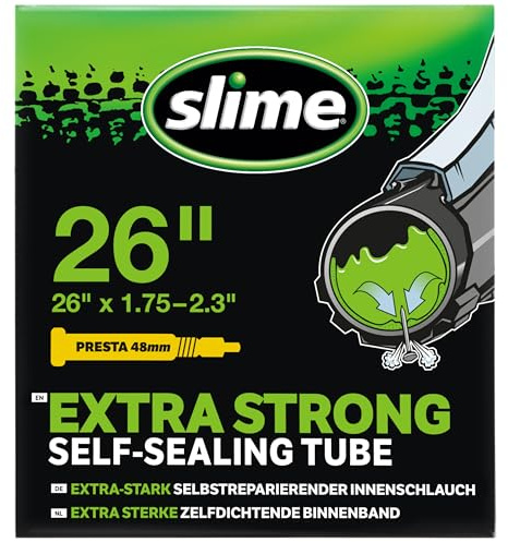 Slime Self-Healing 26/1.75-2.125 Bicycle Tube with PRESTA VALVE