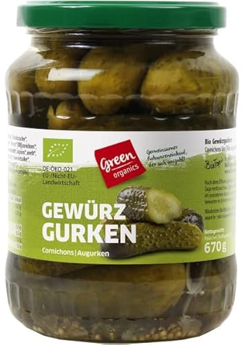 green Gewürzgurken im Glas (670 g) - Bio