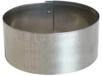 bellissa Bordure de Jardin & pelouse Kreis en métal - 99671 - tôle en Acier galvanisé, argenté - décoratif, Rond, Hauteur 13 cm, diamètre 30 cm - avec Technique d'assemblage brevetée