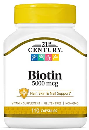 21st Century Health Care, Biotin, 5000 mcg, 110 Capsules