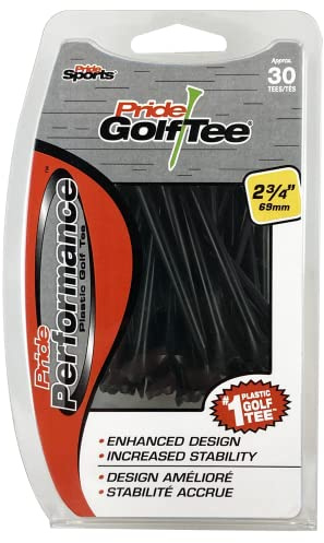 Pride Golf Tee Evolution Golf Tees, EVP2343003, Negro, 2-3/4