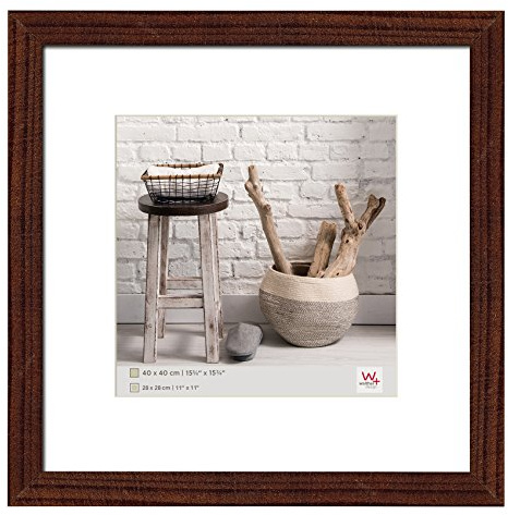 walther design Bilderrahmen nussbaum 40 x 40 cm Home Holzrahmen HO440N
