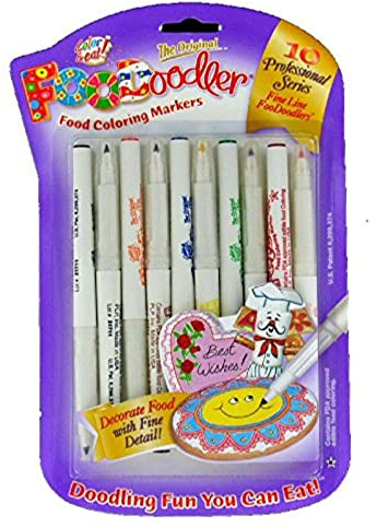 FooDoodler Food Coloring Markers - 10 Colors - Kosher (1, A) by Private Label