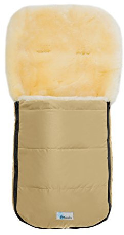 Altabebe MT2200LP - 61 Winter Lammfellfußsack für Kinderwagen Nordkap Kollektion, 12-36 Monate, beige