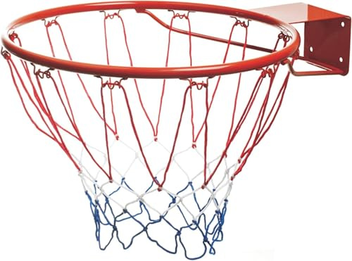 Mondo Toys - Cerchio da Basket/Pallacanestro per Bambini e adulti - Cerchio da Basket da esterno con anello in metallo - Diametro 45 cm / 18 inch - Kit rete e bulloni di fissaggio INCLUSI - 18299
